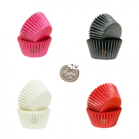 Caissettes mini cupcakes rose, 60 pièces
