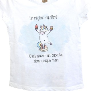 T-shirt enfant "Un régime équilibré"