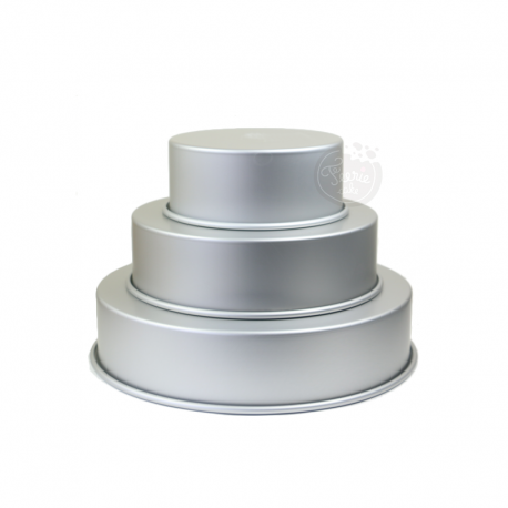 3 moules à gâteaux ronds pour wedding cake - 17,8 - 25,4 - 33 x 7,6 cm