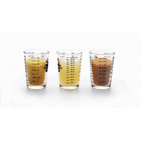Verre doseur, mini tasse de mesure en verre, verre gradué 50 ml :  : Cuisine et Maison