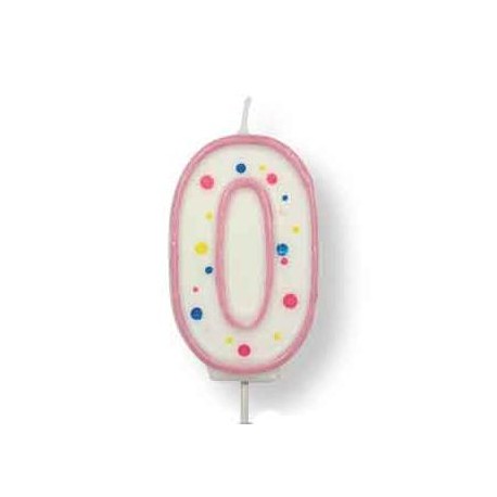 Bougies d'anniversaire Numéro 0,3D Rose Bougie Chiffre 0,Papillon