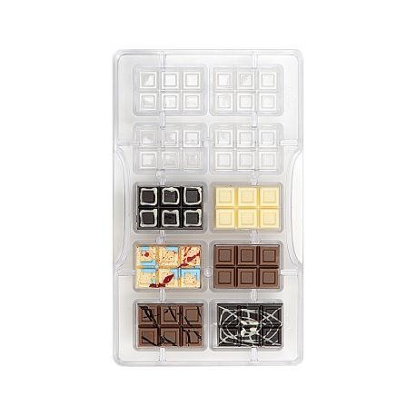 Moule à chocolats 10 mini tablettes pour chocolats maisons