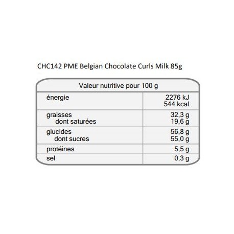 Copeaux Lait 29% - décoration en chocolat lait à parsemer - 2 kg