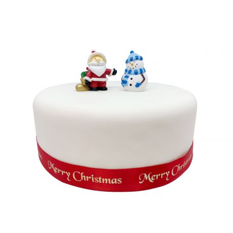 Maison Figurines De Gateau Sucre Bonhommes De Neige 3d Comestible Sucre Noel Cupcake Toppers Gateau Decoration