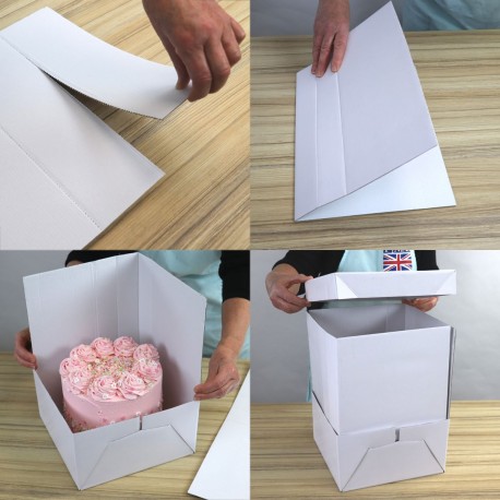 Faux gâteau réalisé avec 2 boites en carton rondes