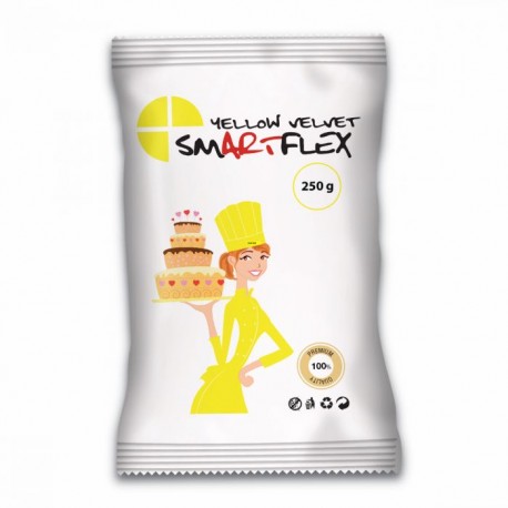 Pâte à sucre Smartflex 250 g - Velours Jaune