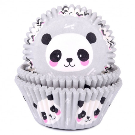 50 caissettes à cupcakes Panda pas cher - Féerie Cake