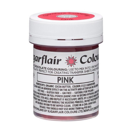 Colorant alimentaire pour chocolat couleur "rose" - 35 g