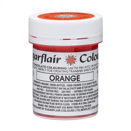 Colorant alimentaire pour chocolat couleur "orange" - 35 g