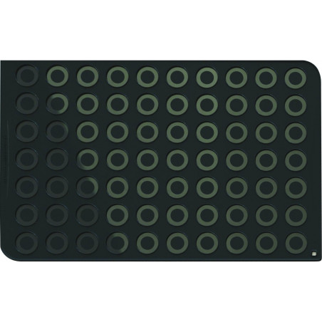 Tapis en silicone imprimé spécial macarons 12 cercles - 60 x 40 cm