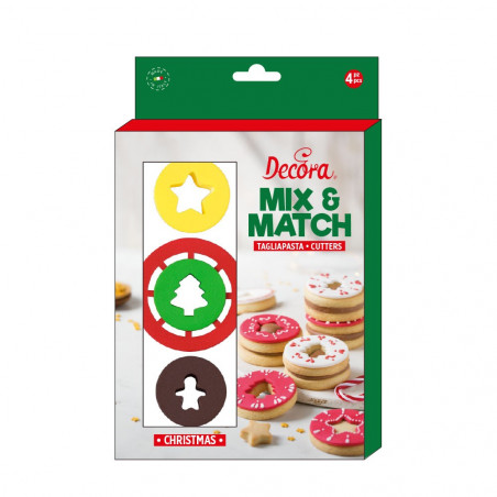 Set de 4 emporte-pièces Mix & Match de Noël