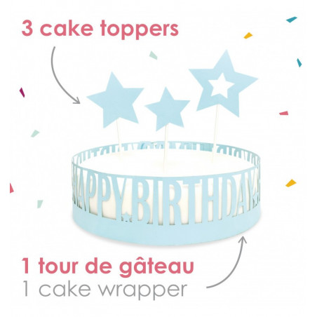 Déco de gâteau d'anniversaire Happy birthday - SCRAPCOOKING® 