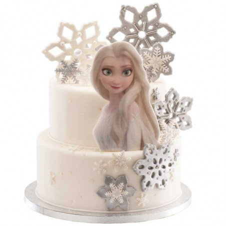 chocodic Disque Azyme Reine des neiges pour décoration de gâteau - Modèle  Elsa Olaf - 20cm : : Epicerie