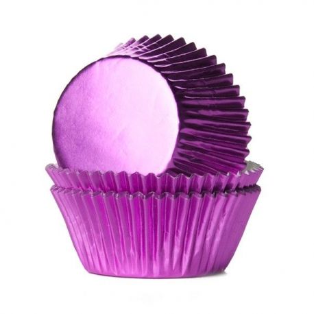 24 caissettes à cupcakes en aluminium - Différentes couleurs