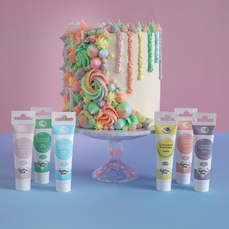 Colorant alimentaire Progel de la marque Rainbow Dust, différentes  couleurs, en vente dans la boutique en ligne Féerie Cake