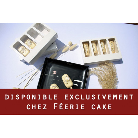 Lot de 10 boîtes à cakesicle blanches