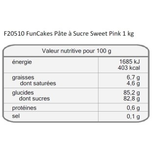 Pâte à sucre Funcakes - 1kg (plusieurs couleurs) - Féerie Cake