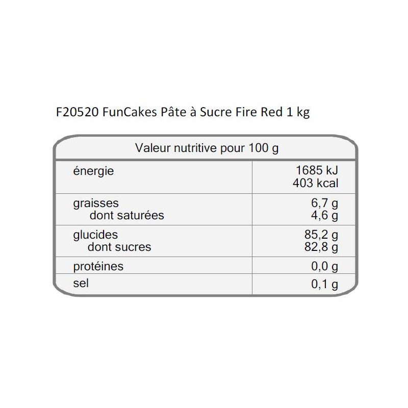 Pâte à sucre rose FunCakes - 1kg