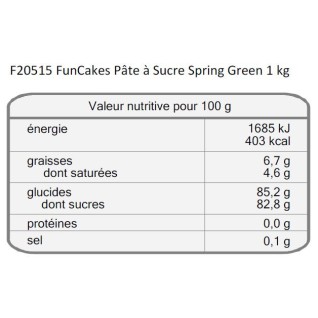 Pâte à sucre Funcakes - 1kg (plusieurs couleurs) - Féerie Cake