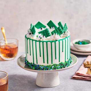 Glaçage drip cake vert feuille saveur chocolat blanc - 150 g