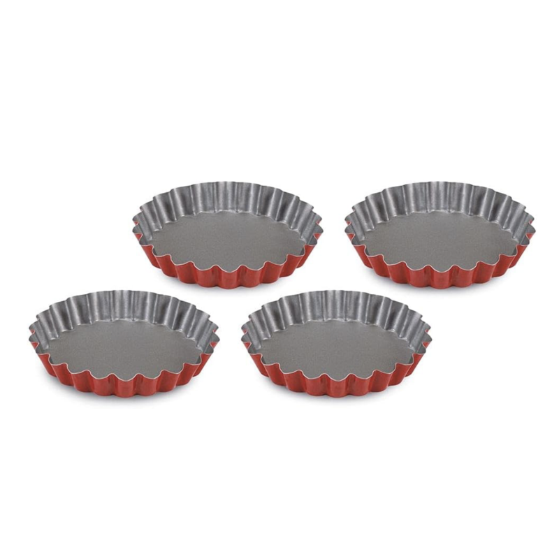 Lot de 4 moules Tartelettes 12 cm