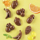 Moule en Silicone, Thème Fruits pour Chocolat, Marron, 2 x 10,5 x 21,5 cm