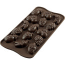 Moule en Silicone, Thème Fruits pour Chocolat, Marron, 2 x 10,5 x 21,5 cm