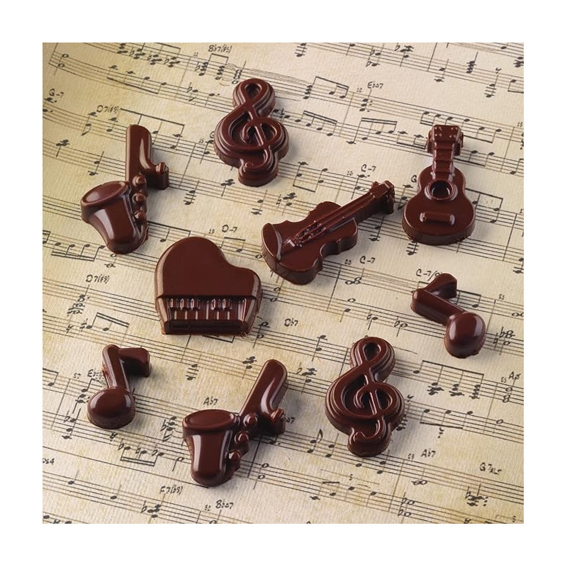 Silikomart Moule à chocolats, en silicone, Choco Melody