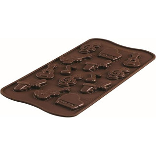 Silikomart Moule à chocolats, en silicone, Choco Melody