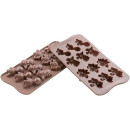 Silikomart Moule à Chocolat Forme Dino 12 Cavités Silicone Marron