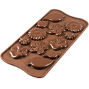 Moule à Chocolat Choco Garden, Silicone, Marron,Silikomart